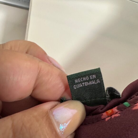 Wild Fable Burgundy Chiffon Floral Mini Skirt 1X - NEW - Picture 8 of 10